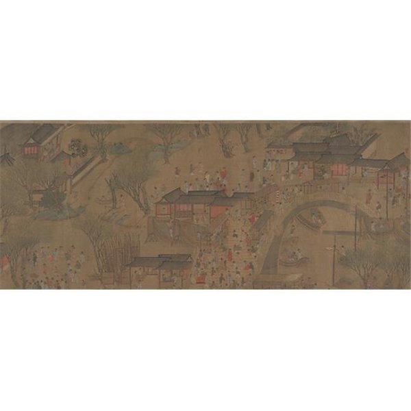 Public Domain Images Public Domain Images MET51284 Going Upriver On The Qingming Festival Poster Print by Unidentified Artist Chinese 18th Century18 x 24 MET51284